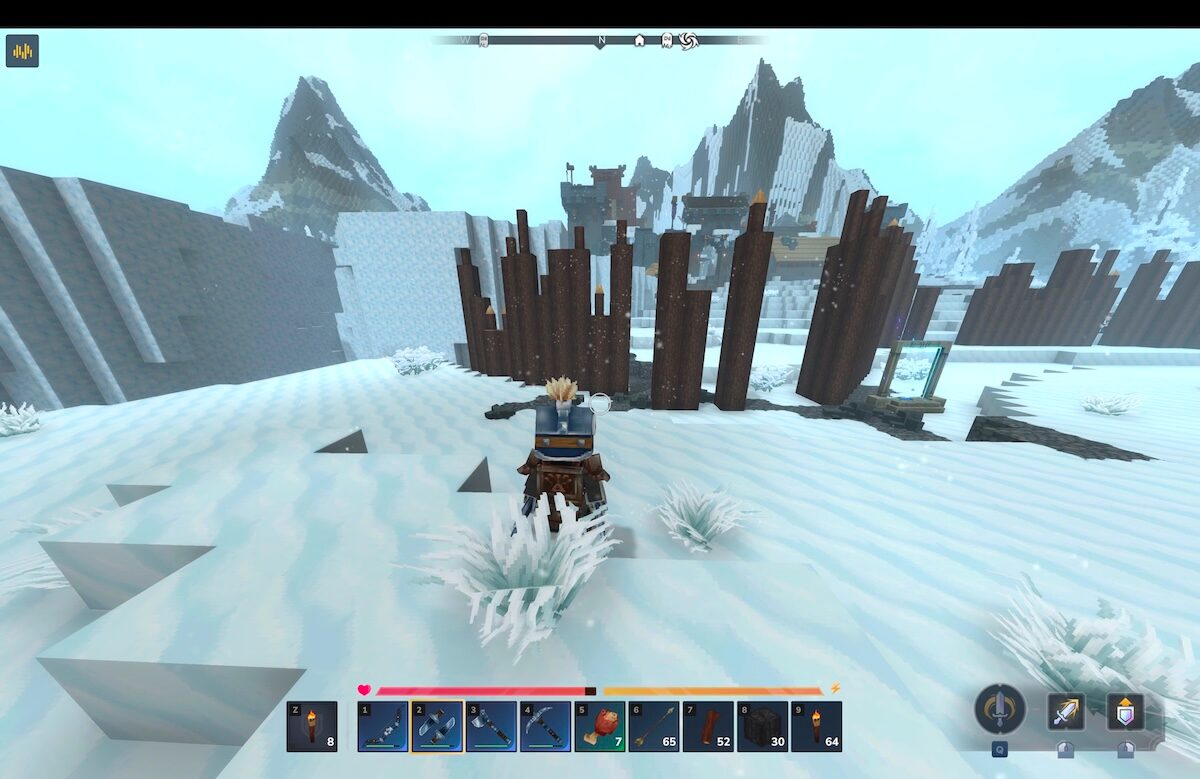 雪原エリア 敵の巨大基地