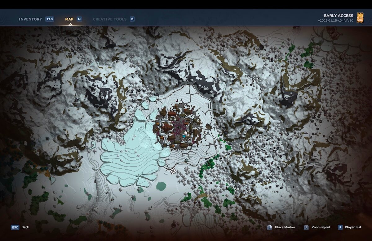 雪原エリア 敵の巨大基地 マップから見る