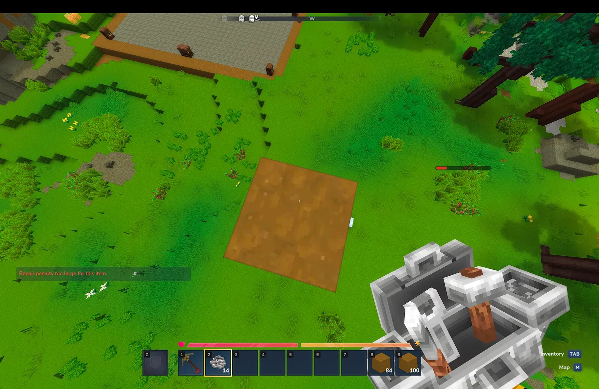 修理用ピッケルの作成風景