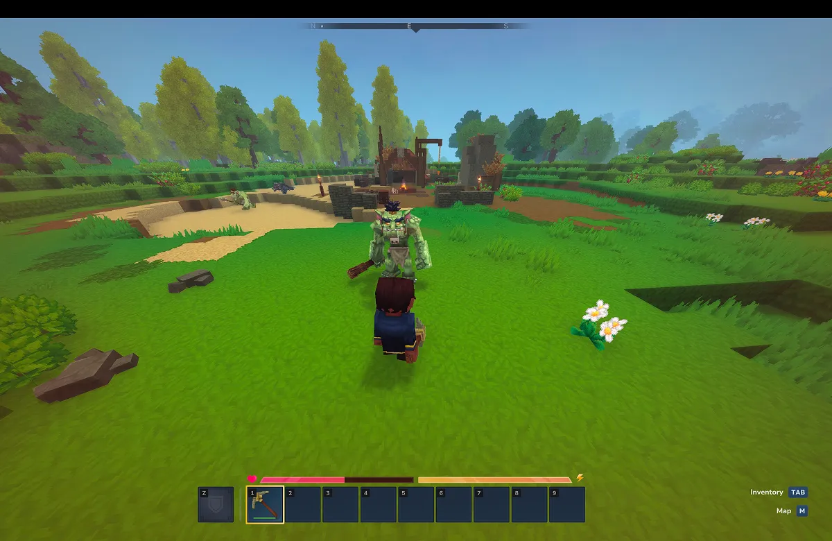 敵に攻撃待ちの様子