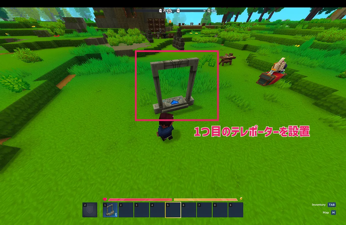 1つ目のテレポーターを設置