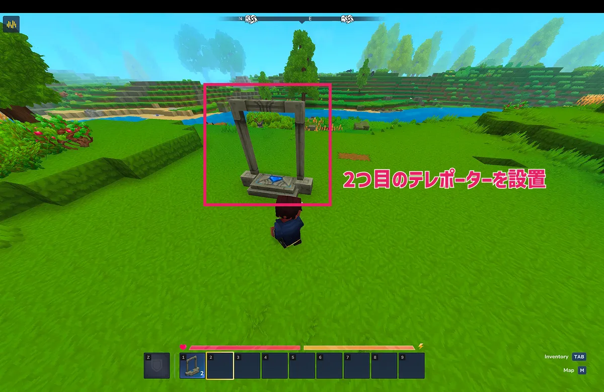 2つ目のテレポーターを設置