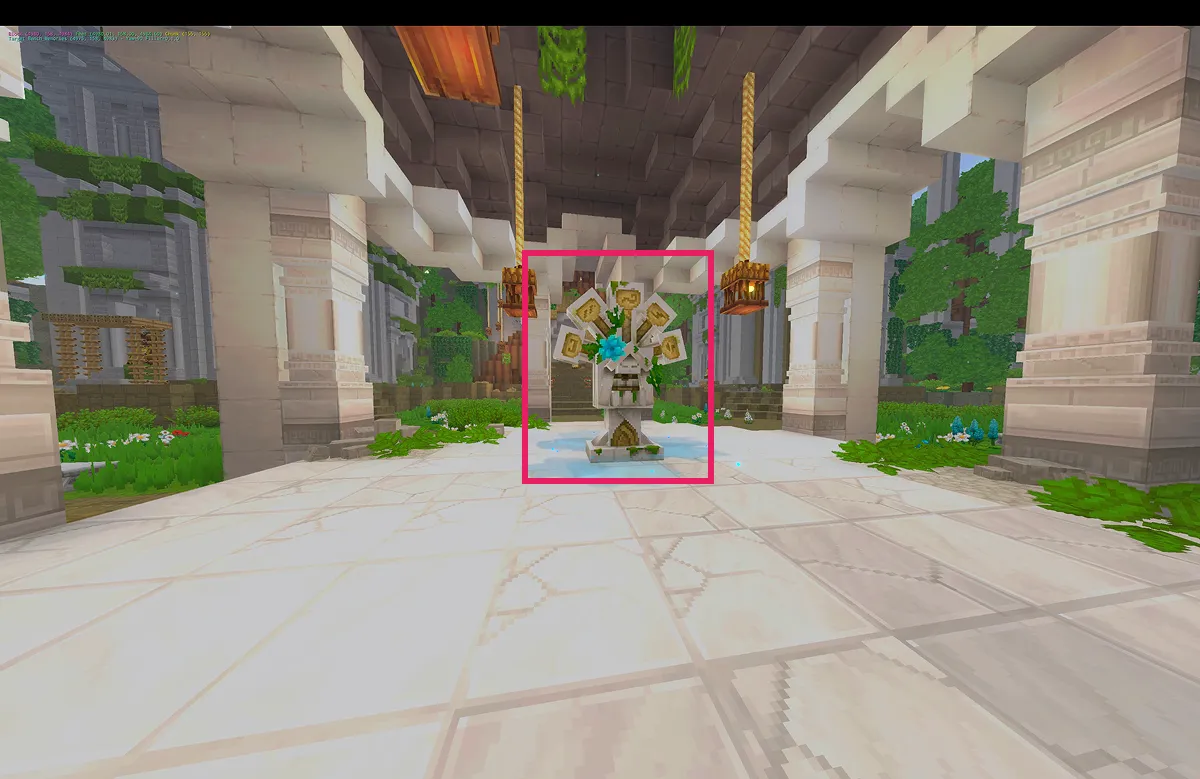 忘れられた神殿の中央にあるメモリーシステム