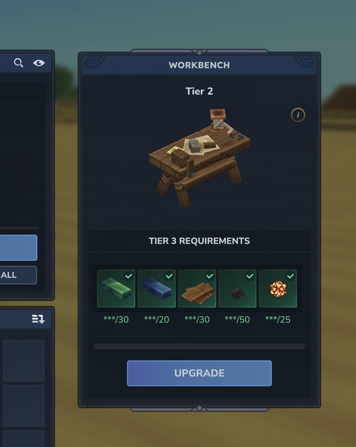 ワークベンチなどのアップグレードにもトリウムインゴットは必要